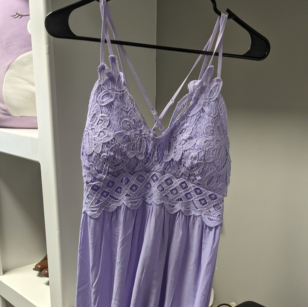 Lavender crotchet dress